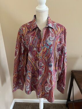 Robert Graham Paisley Button-Up Shirt - Classic Fit Long Sleeve